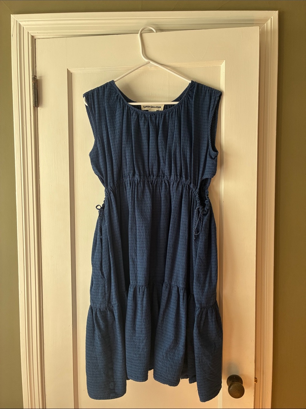 Caron Callahan | Timora Blue Stripe Dress | S